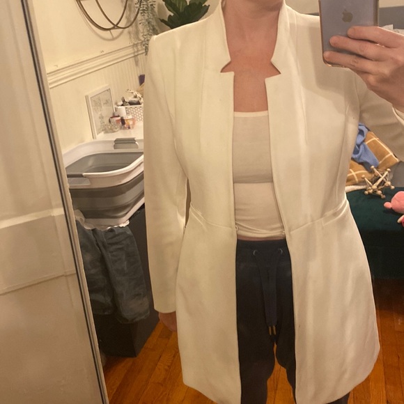 Zara Jackets & Coats Zara White Coat Poshmark